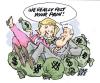 Cartoon: money money (small) by barbeefish tagged clintons,cash,in,