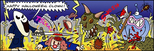 Cartoon: Happy Halloween Clown! (medium) by zguk tagged halloween