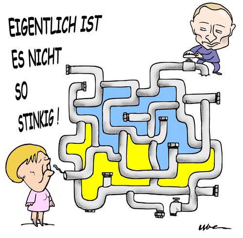 Cartoon: Die ukrainischen Tangle (medium) by uber tagged ukraine,putin,merkel,gas,gas,merkel,putin,ukraine