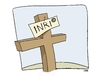 Cartoon: RUN FOR COVER (small) by uber tagged copyright,cristianesimo,christianity