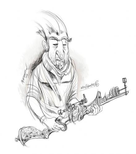 Cartoon: witch hunter (medium) by ian david marsden tagged witch,hunter,scribble,pencil,sketch,wacom,cintiq