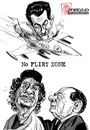 Cartoon: No Flirt Zone (small) by portos tagged sarkozy,berlusconi,gheddafi