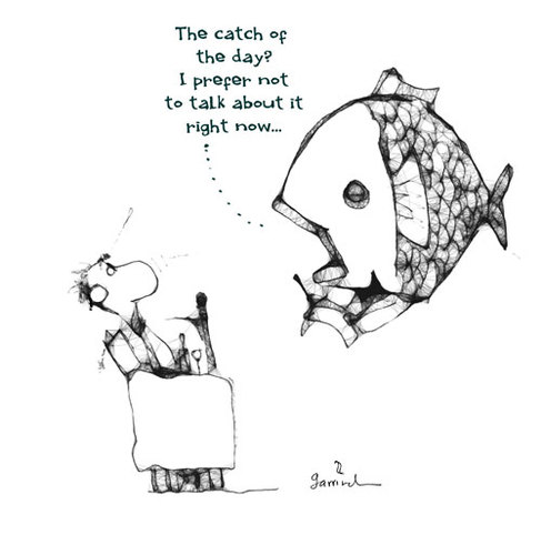 Cartoon: Catch of the day (medium) by Garrincha tagged sketch