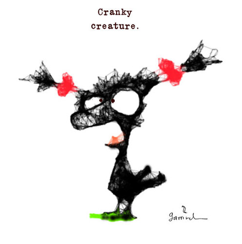 Cartoon: Cranky creature (medium) by Garrincha tagged sketch