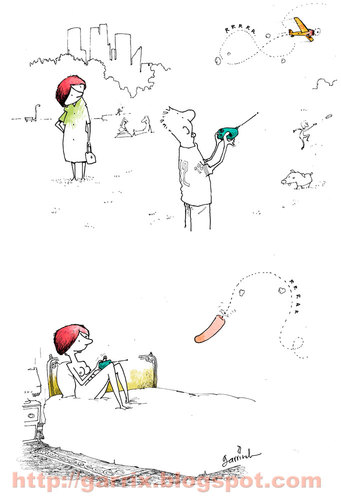 Cartoon: Hi tech (medium) by Garrincha tagged gag,cartoon,adult,humor,garrincha