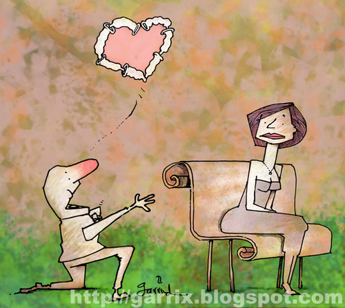 Cartoon: Love (medium) by Garrincha tagged gag,cartoon