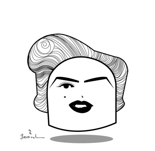 Cartoon: Mrs. Norma Jean (medium) by Garrincha tagged ilos
