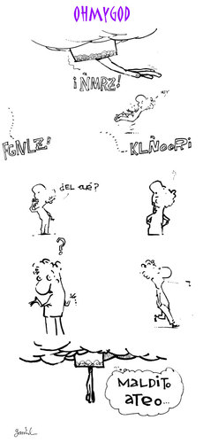 Cartoon: Oh your God! VI (medium) by Garrincha tagged religion