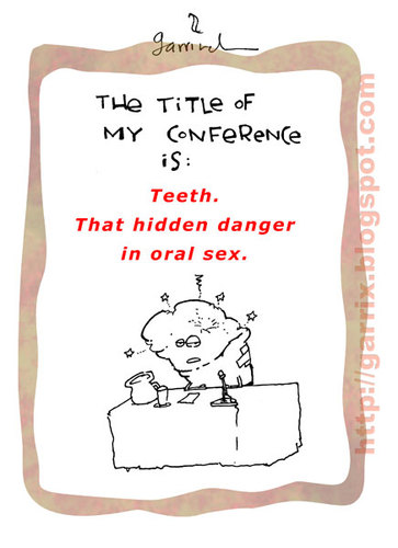 Cartoon: Oral sex conference (medium) by Garrincha tagged 