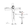 Cartoon: art and faith (small) by Garrincha tagged art