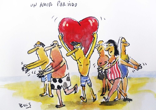 Cartoon: A lost love (medium) by el Becs tagged becs