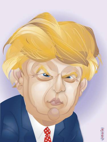 Cartoon: Donald Trump (medium) by buzz tagged trump