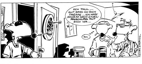 Cartoon: Anschlag (medium) by 6aus49 tagged micha,strahl