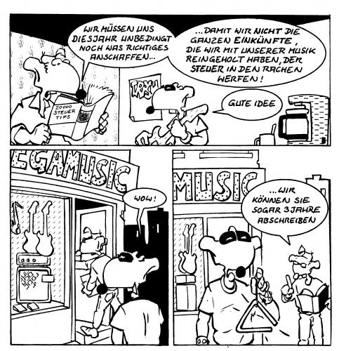 Cartoon: Megamusic (medium) by 6aus49 tagged micha,strahl,paul,ratte