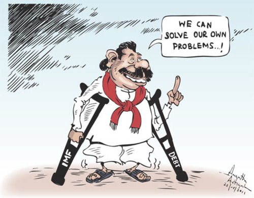 Cartoon: President Mahinda Rajapaksa (medium) by awantha tagged president,mahinda,rajapaksa