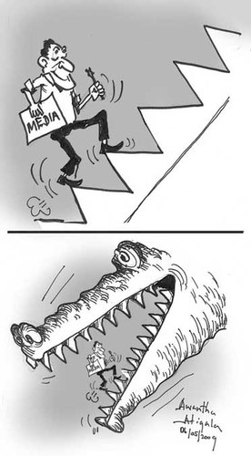 Cartoon: Risk Free Media (medium) by awantha tagged free,media