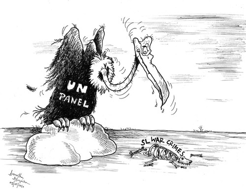 Cartoon: UN panel (medium) by awantha tagged sri,lanka,politics