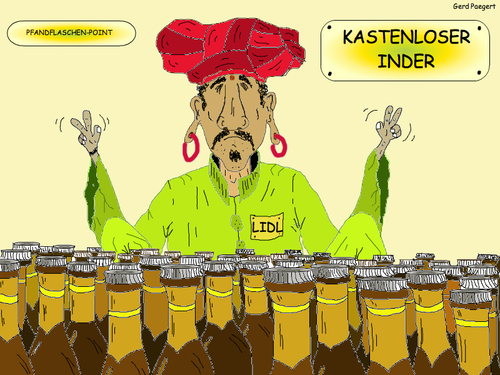 Cartoon: Kastenloser Inder (medium) by boogieplayer tagged katernloser,inder