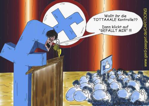 Cartoon: Totttaaale Kontrolle (medium) by boogieplayer tagged facebook