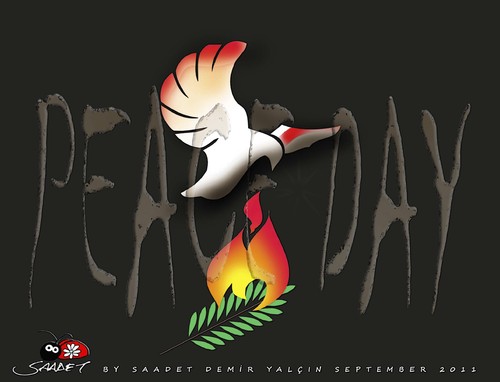 Cartoon: Peace Day (medium) by saadet demir yalcin tagged saadet,sdy,peaceday