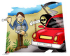 Cartoon: Auto stop... (small) by saadet demir yalcin tagged saadetdemiryalcin