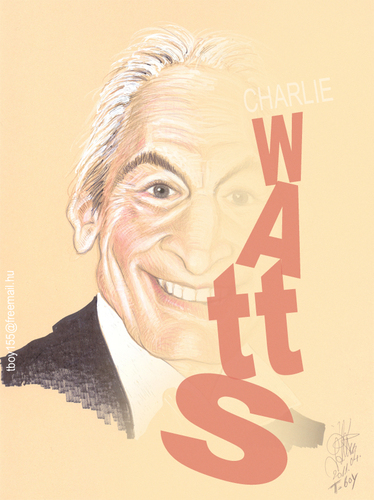 Cartoon: CHARLIE WATTS (medium) by T-BOY tagged charlie,watts
