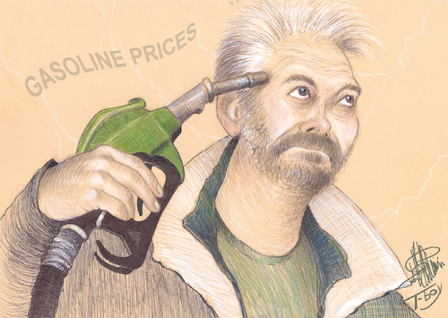 Cartoon: GASOLINE PRICES (medium) by T-BOY tagged gasoline,prices