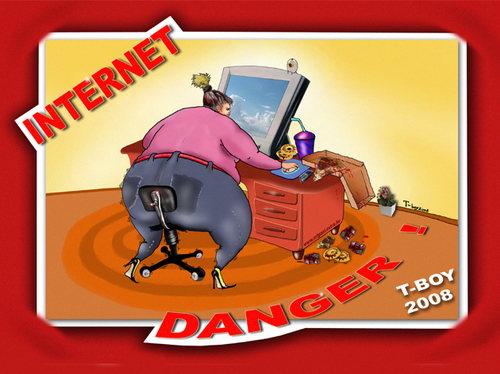 Cartoon: INTERNET DANGER (medium) by T-BOY tagged internet,danger
