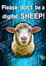 Cartoon: digital sheep (small) by T-BOY tagged digital,sheep