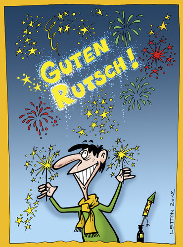 Cartoon: Auf ein Neues! (medium) by Nottel tagged neujahr,silvester,jahreswechsel
