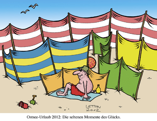 Cartoon: Ostsee-Urlaub 2012 (medium) by Nottel tagged urlaub,sommer,strand