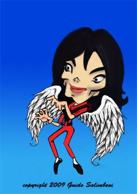 Cartoon: MJ (medium) by guidosalimbeni tagged michael,jackson,singer,king,of,the,pop,caricature,caricatura