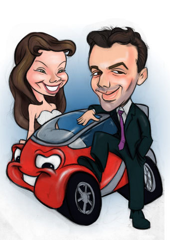 Cartoon: Wedding and The Smart (medium) by guidosalimbeni tagged smart,cars,car,wedding,funny