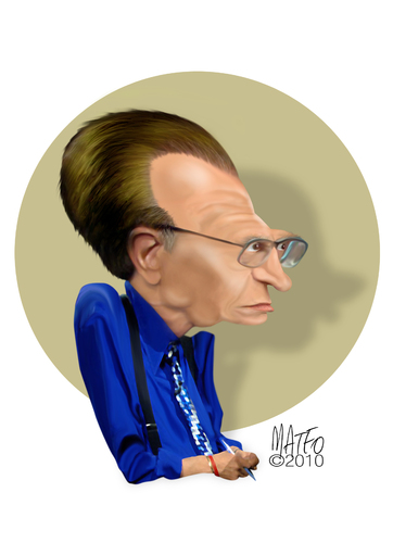 Cartoon: Larry King (medium) by geomateo tagged larry,king