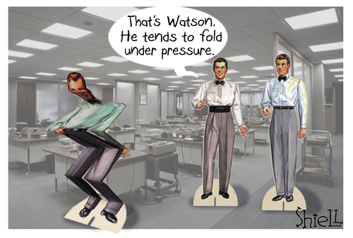 Cartoon: Folds Under Pressure (medium) by mikess tagged work,office