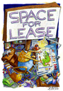 Cartoon: Space for Lease (small) by mikess tagged artist freelance drawing signs desk space for lease working cartoons cartooning illustrating cats billboards advertising telephone home office