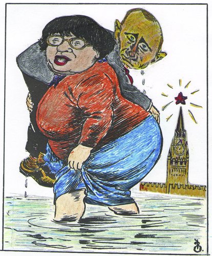 Cartoon: iuliaand put (medium) by Bejan tagged disident
