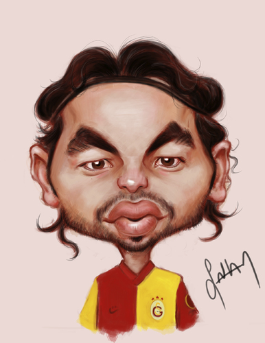 Cartoon: selcuk inan (medium) by sahannoyan tagged selcuk,inan,galatasaray,sahan,noyan,karikatur,caricature