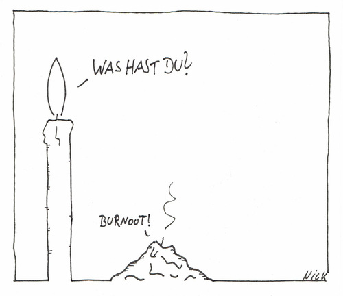 Cartoon: Burnout (medium) by Oliver Kock tagged burnout