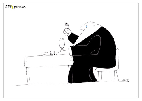 Cartoon: Innovation (medium) by Oliver Kock tagged ei,mensch,fortschritt,innovation,frühstück,technik,cartoon,nick,blitzgarden