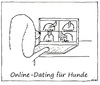 Cartoon: online dating for dogs (small) by Oliver Kock tagged internet,online,dating,dog,hund