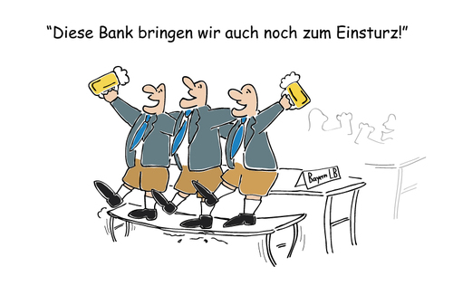 Cartoon: In der Krisn auf der Wiesn (medium) by philritz tagged oktoberfest,manager,bankenkrise,der