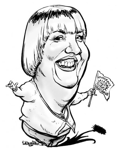 Cartoon: Claudia Roth (medium) by stieglitz tagged claudia,roth,karikatur