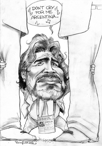 Cartoon: Diago Maradona (medium) by stieglitz tagged diago,maradona,karikatur,caricature