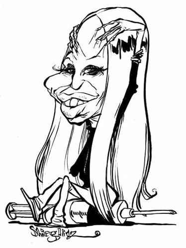 Cartoon: Donatella (medium) by stieglitz tagged donatella,versace,karikatur,caricature,caricatura,daniel,stieglitz
