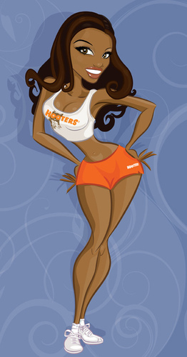 Cartoon: J. J. (medium) by michaelscholl tagged hooters,sexy,pose,vector