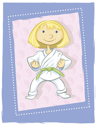 Cartoon: Karate girl (medium) by michaelscholl tagged cartoon,vector,girl,karate