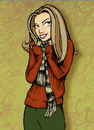 Cartoon: bundled up (small) by michaelscholl tagged sweater,chilled,chilly,scarf,woman