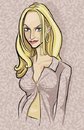 Cartoon: sharon (small) by michaelscholl tagged sexy woman vector blond pink