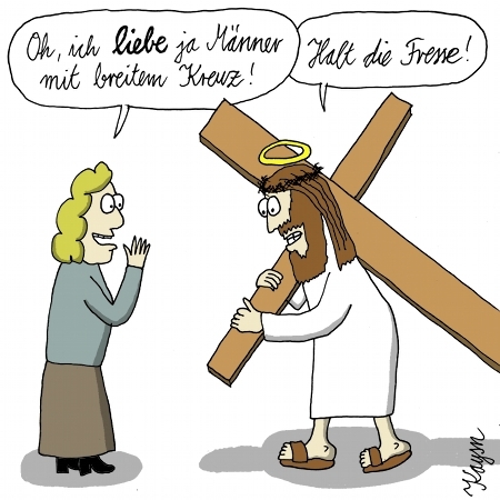 Cartoon: Jesus sein Kreuz (medium) by KAYSN tagged jesus,kreuz